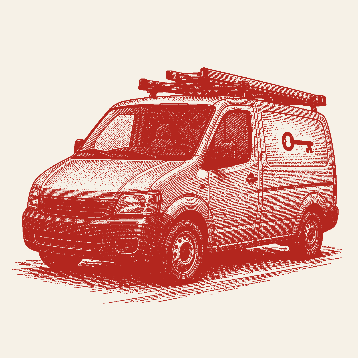 The Right Away Locksmith Perth van pulling up behind a stranded car on a roadside